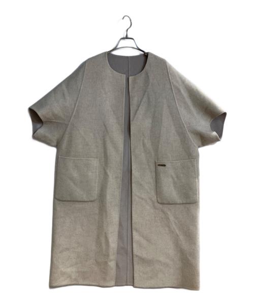 GOBI（ゴビ）GOBI (ゴビ) カシミヤ100％リバーシブル半袖コート ベージュ×ピンク サイズ:XSの古着・服飾アイテム