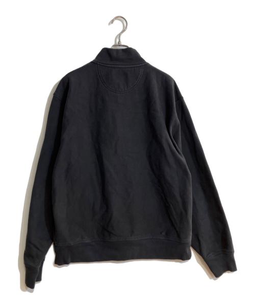 stussy（ステューシー）stussy (ステューシー) ガーメントダイハーフジップスウェット ブラック サイズ:Ｍの古着・服飾アイテム
