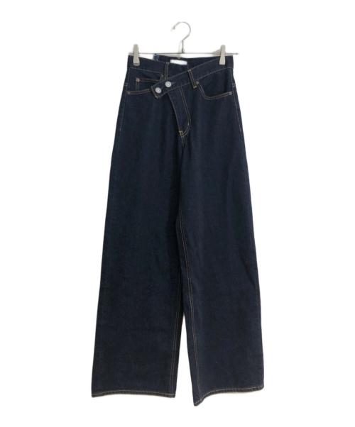 moussy（マウジー）moussy (マウジー) CROSS WAIST WIDE ストレート インディゴ サイズ:1 未使用品の古着・服飾アイテム