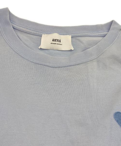 ami（アミ）ami (アミ) ALEXANDRE MATTIUSSI クルーネックTシャツ スカイブルー サイズ:Ｌの古着・服飾アイテム