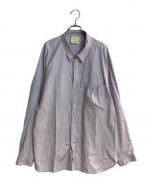 refomed（リフォメッド）の古着「WRIST PATCH WIDE SHIRT STRIPE」｜パープル