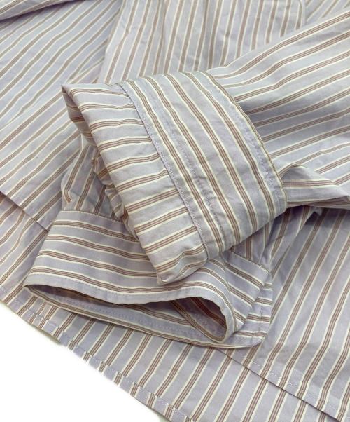 refomed（リフォメッド）refomed (リフォメッド) WRIST PATCH WIDE SHIRT STRIPE パープル サイズ:3の古着・服飾アイテム