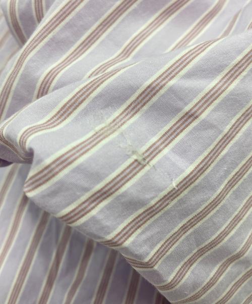 refomed（リフォメッド）refomed (リフォメッド) WRIST PATCH WIDE SHIRT STRIPE パープル サイズ:3の古着・服飾アイテム