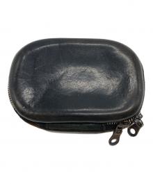 Y's（ワイズ）の古着「レザーラウンドファスナーコンパクトウォレット」｜ブラック