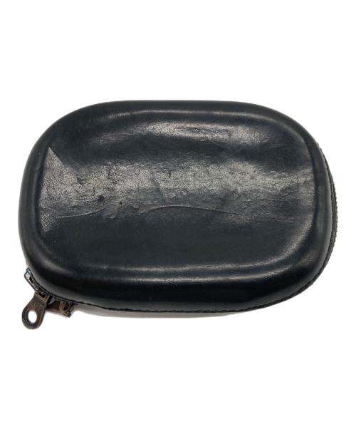 Y's（ワイズ）Y's (ワイズ) レザーラウンドファスナーコンパクトウォレット ブラックの古着・服飾アイテム