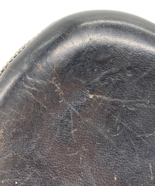 Y's（ワイズ）Y's (ワイズ) レザーラウンドファスナーコンパクトウォレット ブラックの古着・服飾アイテム