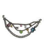 MARC JACOBSマークジェイコブス）の古着「ザステッカーチャームチェーンショルダーストラップ」｜シルバー