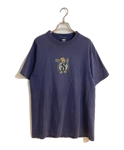 stussy（ステューシー）stussy (ステューシー) オールドプリントtシャツ ネイビー サイズ:Mの古着・服飾アイテム