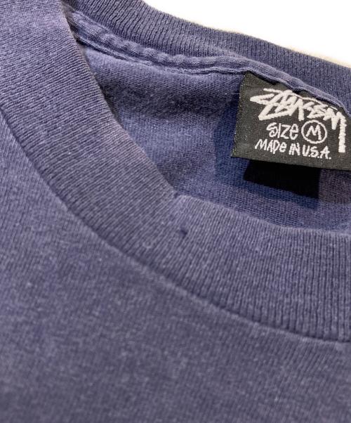 stussy（ステューシー）stussy (ステューシー) オールドプリントtシャツ ネイビー サイズ:Mの古着・服飾アイテム