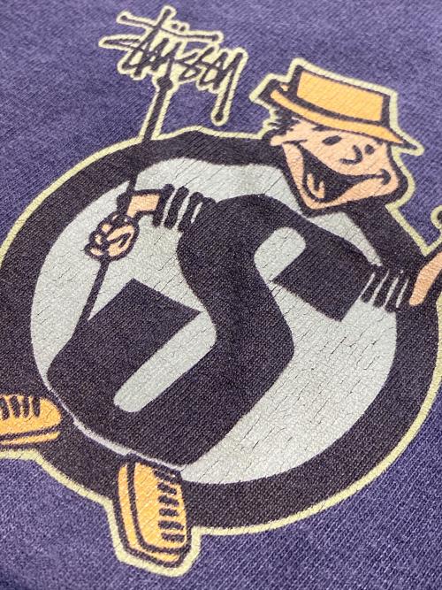 stussy（ステューシー）stussy (ステューシー) オールドプリントtシャツ ネイビー サイズ:Mの古着・服飾アイテム