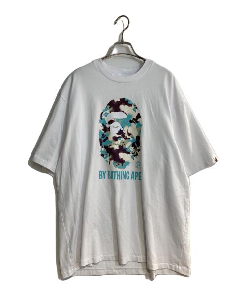 BAPE BY A BATHING APE（ベイプバイアベイシングエイプ）BAPE BY A BATHING APE (ベイプバイアベイシングエイプ) MAP CAMO BY BATHING APE RELAXED FIT TEE ホワイト サイズ:XLの古着・服飾アイテム