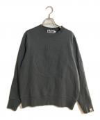 A BATHING APEアベイシングエイプ）の古着「EMBOSS BUSY WORKS CREWNECK SWEATSHIRT」｜グレー