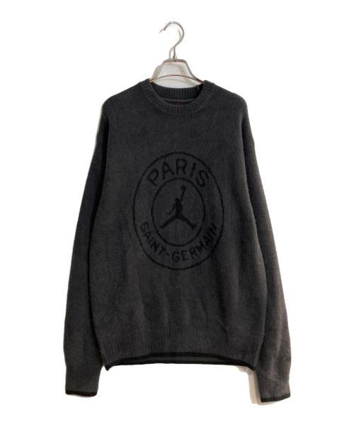 JORDAN（ジョーダン）JORDAN (ジョーダン) PARIS SAINT-GERMAIN (パリサンジェルマン) PSG KNIT SWEATER グレー サイズ:Sの古着・服飾アイテム