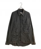 MM6 Maison Margielaエムエムシックスメゾンマルジェラ）の古着「マルチポケットシャツ」｜ブラック