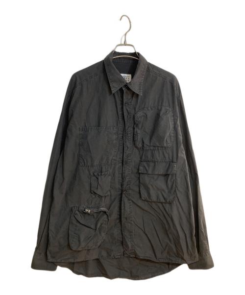 MM6 Maison Margiela（エムエムシックスメゾンマルジェラ）MM6 Maison Margiela (エムエムシックスメゾンマルジェラ) マルチポケットシャツ ブラック サイズ:46の古着・服飾アイテム