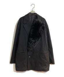 ssstein（シュタイン）の古着「OVERSIZED FUR LAPELED JACKET/オーバーサイズド ファー ラペルド ジャケット」｜ブラック