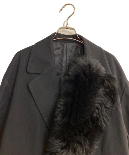 ssstein（シュタイン）ssstein (シュタイン) OVERSIZED FUR LAPELED JACKET/オーバーサイズド ファー ラペルド ジャケット ブラック サイズ:Sの古着・服飾アイテム
