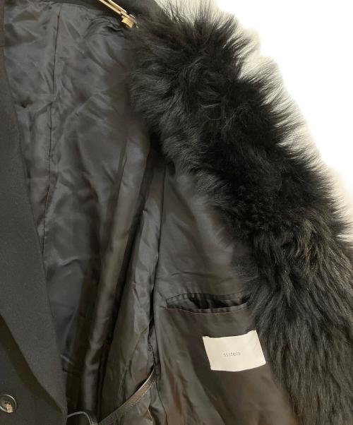 ssstein（シュタイン）ssstein (シュタイン) OVERSIZED FUR LAPELED JACKET/オーバーサイズド ファー ラペルド ジャケット ブラック サイズ:Sの古着・服飾アイテム