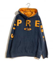 SUPREME（シュプリーム）の古着「Spread Logo Hooded Sweatshirts/スプレッドロゴフーデットスウェットシャツ」｜ネイビー