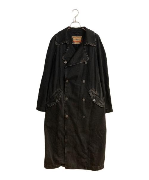 DIESEL（ディーゼル）DIESEL (ディーゼル) D-DELIRIOUS Double Breasted Trench Coat ブラック サイズ:Mの古着・服飾アイテム