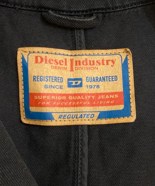 DIESEL（ディーゼル）DIESEL (ディーゼル) D-DELIRIOUS Double Breasted Trench Coat ブラック サイズ:Mの古着・服飾アイテム