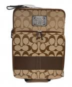 COACHコーチ）の古着「シグネチャー キャリーケース」｜ブラウン