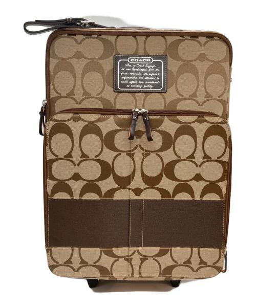 COACH（コーチ）COACH (コーチ) シグネチャー キャリーケース ブラウンの古着・服飾アイテム