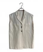 RIM.ARKリムアーク）の古着「Cotton linen box tops/コットンリネンボックストップス」｜ベージュ