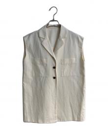 RIM.ARK（リムアーク）の古着「Cotton linen box tops/コットンリネンボックストップス」｜ベージュ