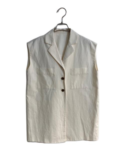 RIM.ARK（リムアーク）RIM.ARK (リムアーク) Cotton linen box tops/コットンリネンボックストップス ベージュ サイズ:FREEの古着・服飾アイテム
