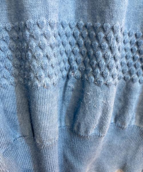 GRAN SASSO（グランサッソ）GRAN SASSO (グランサッソ) ムラ染加工クルーネックニット ブルー サイズ:44の古着・服飾アイテム