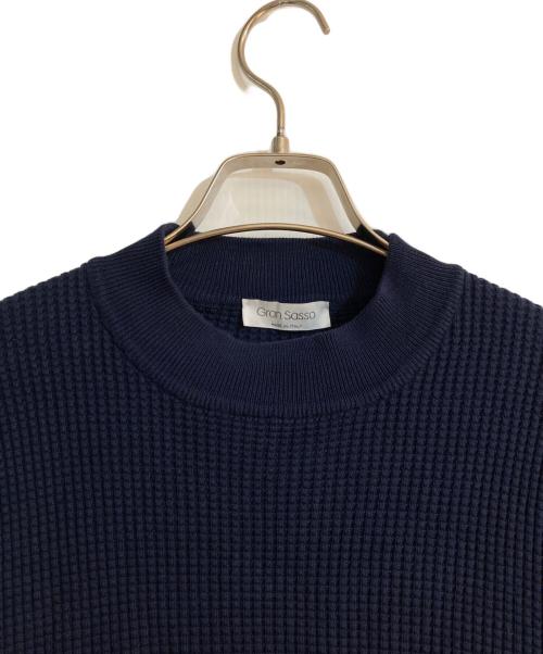 GRAN SASSO（グランサッソ）GRAN SASSO (グランサッソ) モックネックコットンニット ネイビー サイズ:46の古着・服飾アイテム