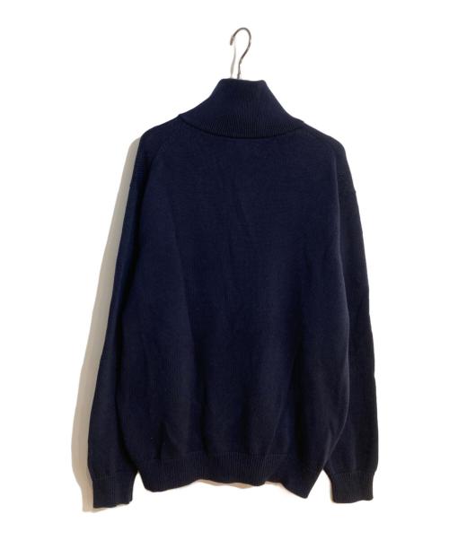 FRED PERRY（フレッドペリー）FRED PERRY (フレッドペリー) ロゴ刺繍ドライバーズニット ネイビー サイズ:Lの古着・服飾アイテム