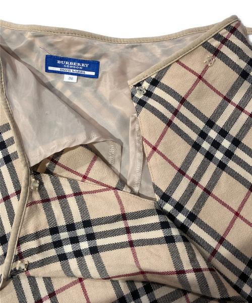 BURBERRY BLUE LABEL（バーバリー ブルー レーベル）BURBERRY BLUE LABEL (バーバリー ブルー レーベル) ノヴァチェックラップスカート ベージュ サイズ:38の古着・服飾アイテム