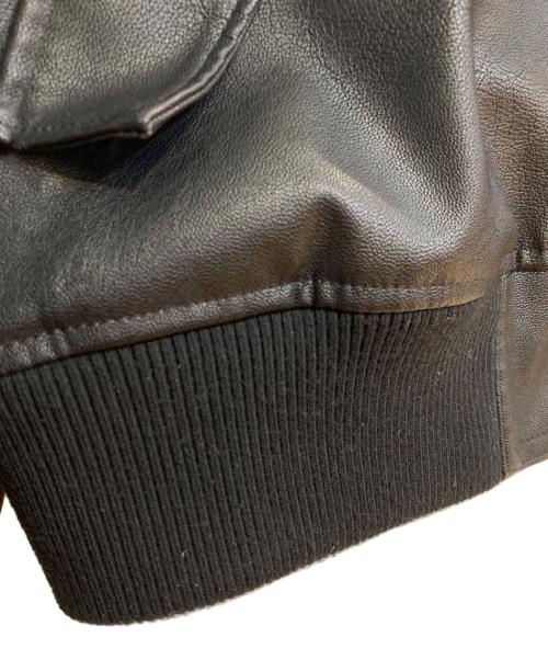 Calvin Klein Jeans（カルバンクラインジーンズ）Calvin Klein Jeans (カルバンクラインジーンズ) フェイクレザーボンバージャケット ブラック サイズ:Sの古着・服飾アイテム