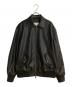 Calvin Klein Jeans（カルバンクラインジーンズ）の古着「フェイクレザーボンバージャケット」｜ブラック
