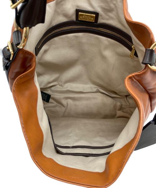 LAUREN RALPH LAUREN（ローレン ラルフ ローレン）LAUREN RALPH LAUREN (ローレン ラルフ ローレン) レザーワンショルダーバッグ ブラウンの古着・服飾アイテム