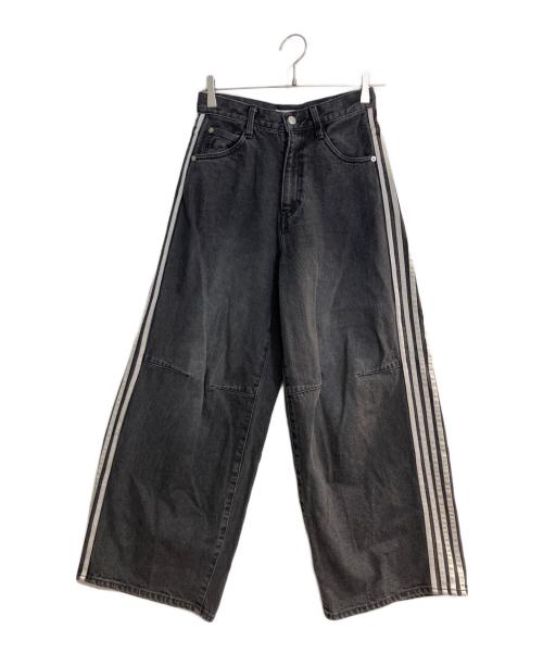 THE TOE（ザ・トゥー）THE TOE (ザ・トゥー) Emirates Track Denim Pants ブラック サイズ:Sの古着・服飾アイテム