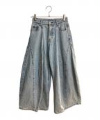 THE TOEザ・トゥー）の古着「ワイドデニムパンツ」｜ブルー