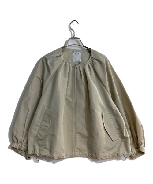 ebure（エブール）ebure (エブール) マイクロタフタ ブルゾン ベージュ サイズ:38 未使用品の古着・服飾アイテム