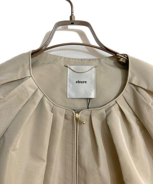 ebure（エブール）ebure (エブール) マイクロタフタ ブルゾン ベージュ サイズ:38 未使用品の古着・服飾アイテム
