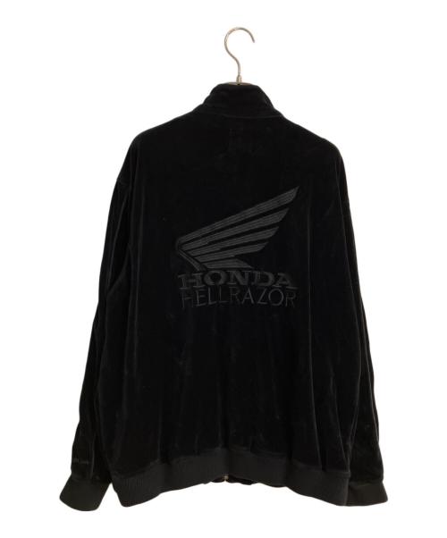 HONDA（ホンダ）HONDA (ホンダ) HELLRAZOR (ヘルレイザー) ベロアトラックジャケット ブラック サイズ:Ｌの古着・服飾アイテム
