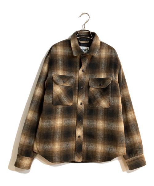STEAD（ステッド）STEAD (ステッド) BRENT (ブレント) Stead 別注 CPO SHIRT JACKET/シャツジャケット ブラウン サイズ:Mの古着・服飾アイテム
