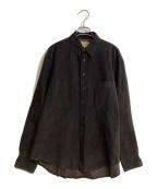 seven by sevenセブンバイセブン）の古着「Leather shirts / ゴートレザーシャツ」｜ブラック