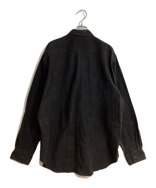 seven by seven（セブンバイセブン）SEVEN BY SEVEN (セブンバイセブン) Leather shirts / ゴートレザーシャツ ブラック サイズ:Mの古着・服飾アイテム