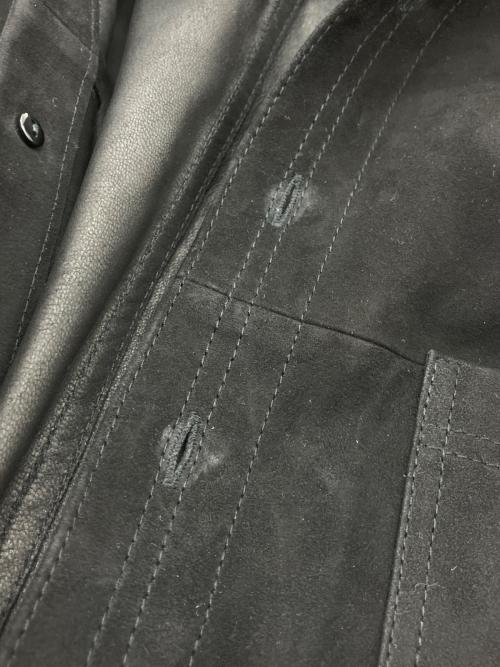 seven by seven（セブンバイセブン）SEVEN BY SEVEN (セブンバイセブン) Leather shirts / ゴートレザーシャツ ブラック サイズ:Mの古着・服飾アイテム