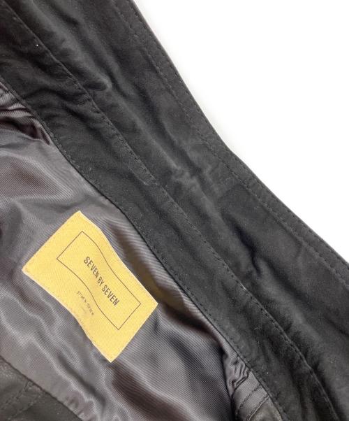 seven by seven（セブンバイセブン）SEVEN BY SEVEN (セブンバイセブン) Leather shirts / ゴートレザーシャツ ブラック サイズ:Mの古着・服飾アイテム