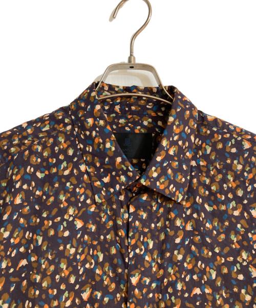 LANVIN（ランバン）LANVIN (ランバン) FLOWER PRINT FLY FRONT SHIRT ネイビー サイズ:52の古着・服飾アイテム