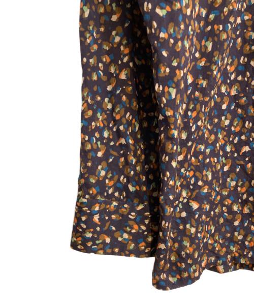 LANVIN（ランバン）LANVIN (ランバン) FLOWER PRINT FLY FRONT SHIRT ネイビー サイズ:52の古着・服飾アイテム