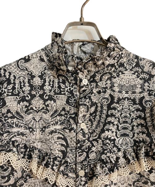 &ellecy（アンドエルシー）&ellecy (アンドエルシー) 総柄ブラウス ブラック サイズ:Mの古着・服飾アイテム